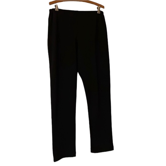 Kathleen Sommers black knit straight leg pull on pants. Size M. NWT - Picture 1 of 3